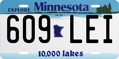 MN license plate 609LEI