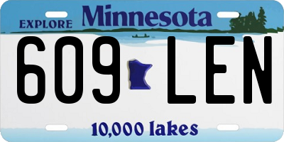 MN license plate 609LEN