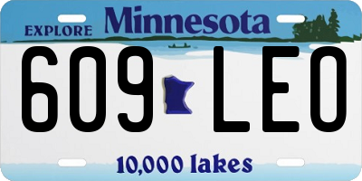 MN license plate 609LEO