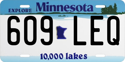 MN license plate 609LEQ