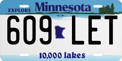 MN license plate 609LET