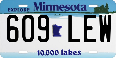 MN license plate 609LEW