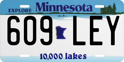 MN license plate 609LEY