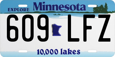 MN license plate 609LFZ