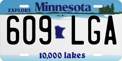 MN license plate 609LGA