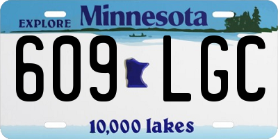 MN license plate 609LGC