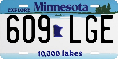 MN license plate 609LGE