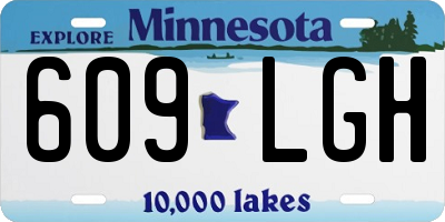 MN license plate 609LGH