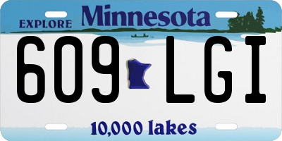 MN license plate 609LGI