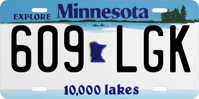 MN license plate 609LGK