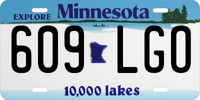 MN license plate 609LGO