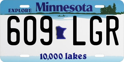 MN license plate 609LGR