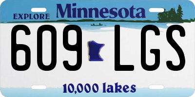 MN license plate 609LGS