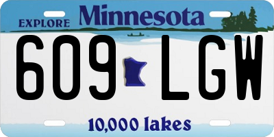 MN license plate 609LGW