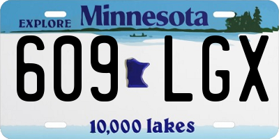 MN license plate 609LGX