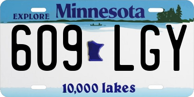 MN license plate 609LGY