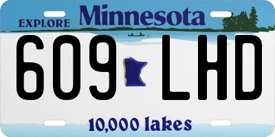 MN license plate 609LHD