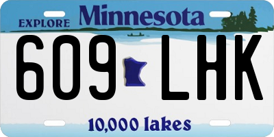 MN license plate 609LHK