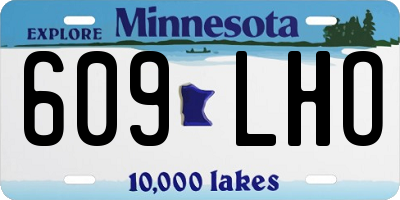 MN license plate 609LHO