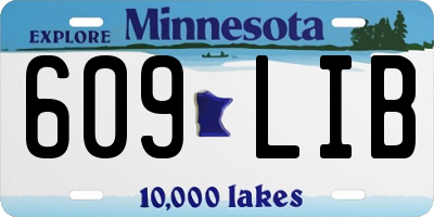 MN license plate 609LIB