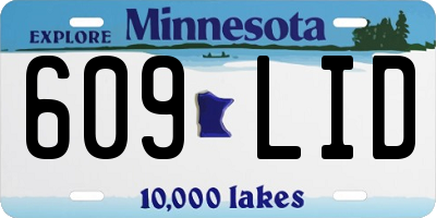 MN license plate 609LID