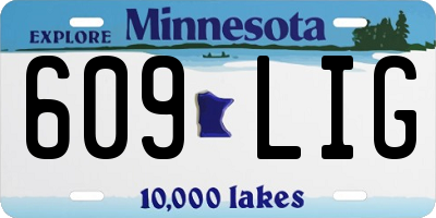 MN license plate 609LIG