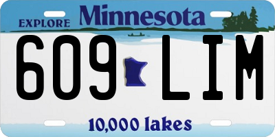 MN license plate 609LIM