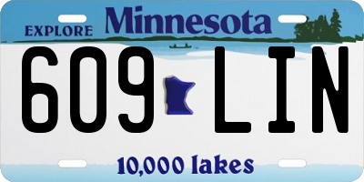 MN license plate 609LIN