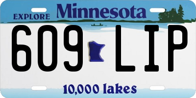 MN license plate 609LIP