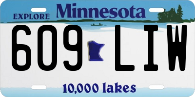 MN license plate 609LIW