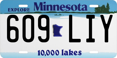 MN license plate 609LIY