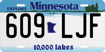 MN license plate 609LJF