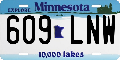 MN license plate 609LNW