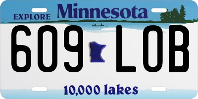 MN license plate 609LOB