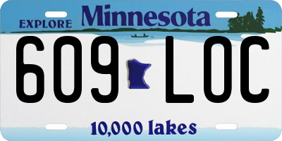 MN license plate 609LOC