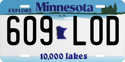MN license plate 609LOD