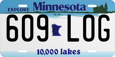MN license plate 609LOG