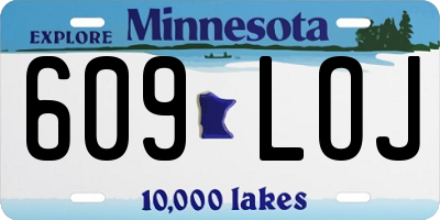MN license plate 609LOJ