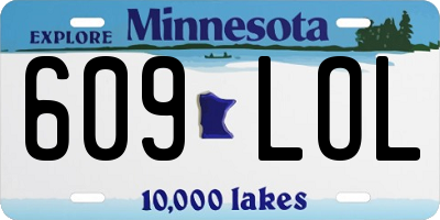 MN license plate 609LOL
