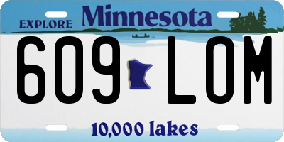 MN license plate 609LOM