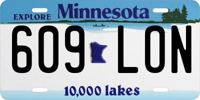 MN license plate 609LON