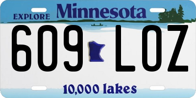 MN license plate 609LOZ