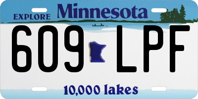 MN license plate 609LPF