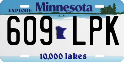 MN license plate 609LPK