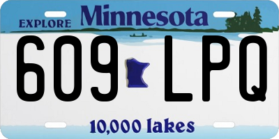 MN license plate 609LPQ