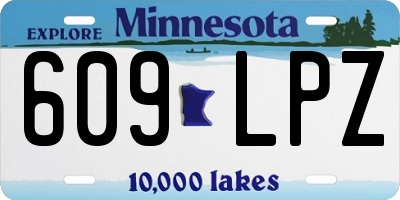 MN license plate 609LPZ