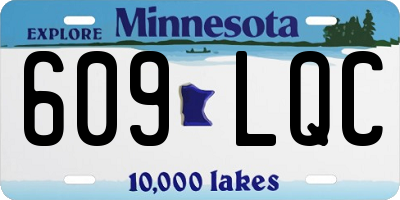 MN license plate 609LQC