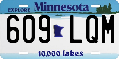 MN license plate 609LQM
