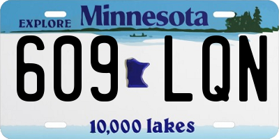 MN license plate 609LQN