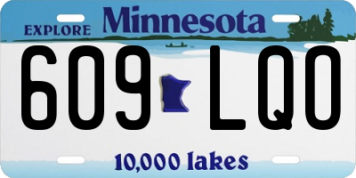 MN license plate 609LQO